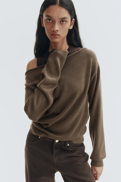 Off-the-Shoulder Sweater