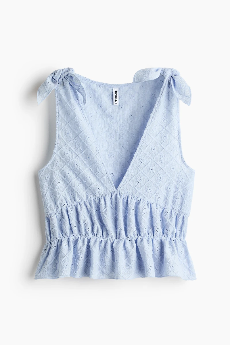 Pointelle Jersey Top