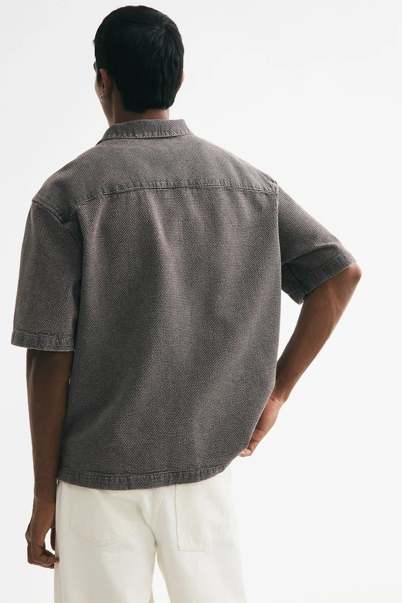 Relaxed-Fit Waffled Resort Shirt