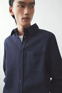 Chemise classique en tissu texturé