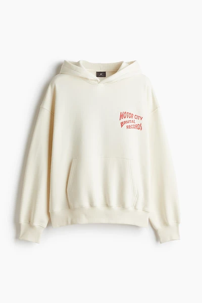 Oversized Fit Printed Hoodie