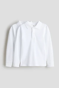 2-pack Long-sleeved Polo Shirts