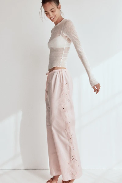 Embroidered Pajama Pants