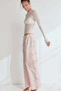 Embroidered Pajama Pants