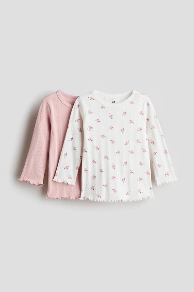 2-Pack Cotton Pointelle Tops