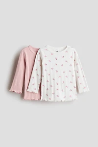 2-Pack Cotton Pointelle Tops