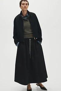 Cotton Skirt with Drawstring