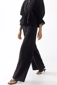 Straight-Leg Muslin Pants