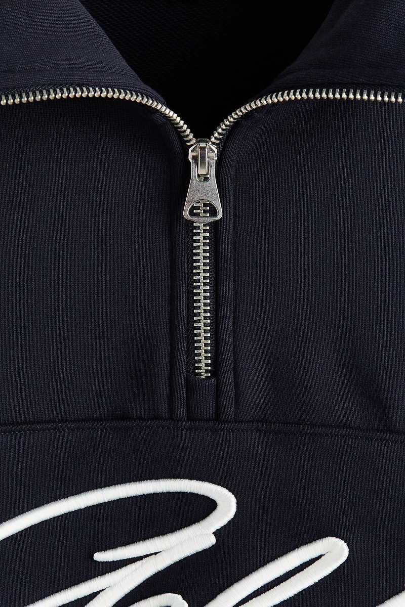 Relaxed-Fit Half-Zip Sweatshirt