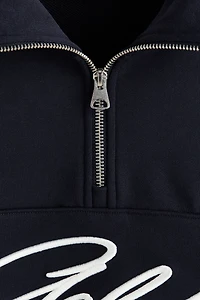 Relaxed-Fit Half-Zip Sweatshirt
