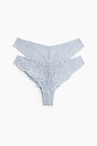 Lot de 2 culottes brésiliennes en dentelle