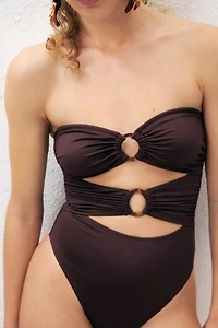 Costume de bain bandeau coussiné