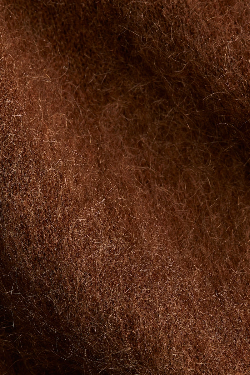 Haut en mohair mélangé avec col cheminée