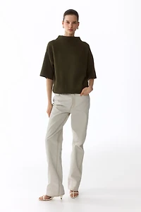 Knit Mock Turtleneck Top