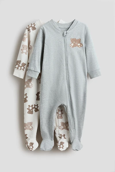 2-pack Zip-up Pajama Jumpsuits