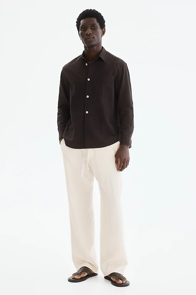 Relaxed-Fit Textured Pants