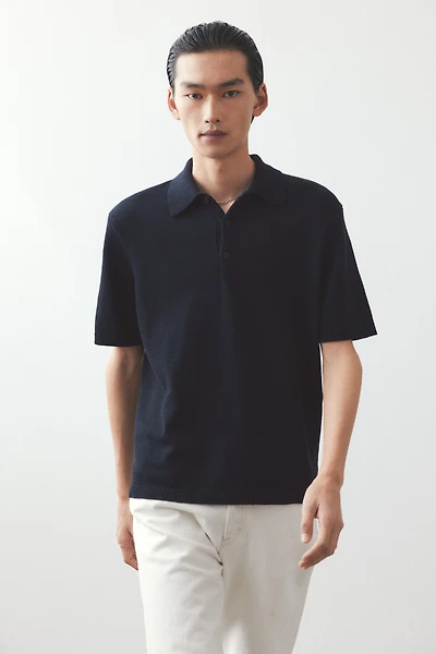 Regular-Fit Fine-Knit Polo Shirt