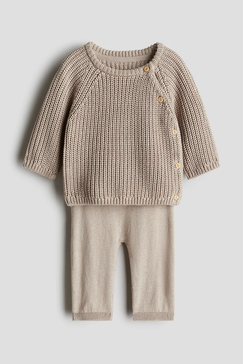 2-piece Knit Cotton Set