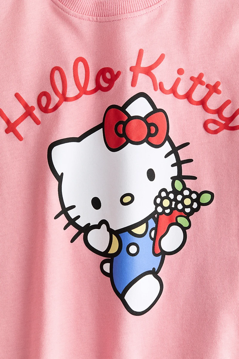 Cotton T-Shirt with Printed Motif