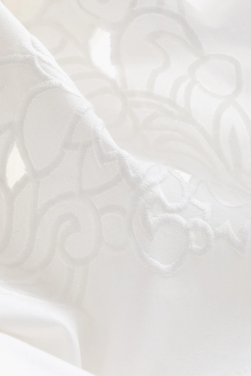 Embroidered-Detail Tablecloth
