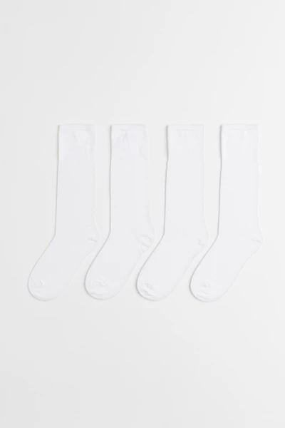 Lot de 4 paires chaussettes scolaires montantes