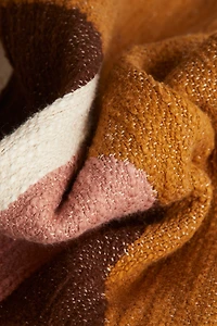 Housse de coussin contraste de couleur en coton