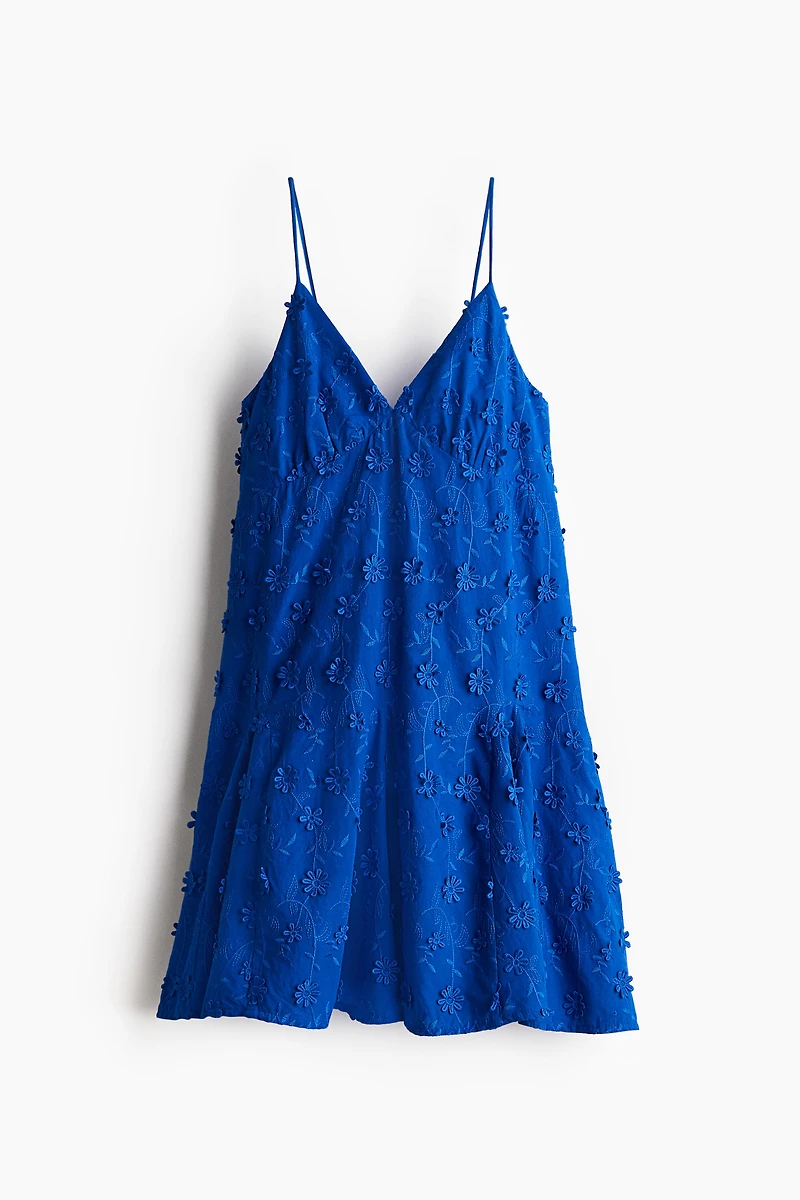 Appliquéd Cotton Dress