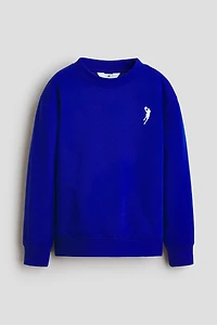 Motif-Detail Brushed-Inside Sweatshirt