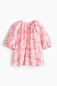 Balloon-Sleeved Blouse