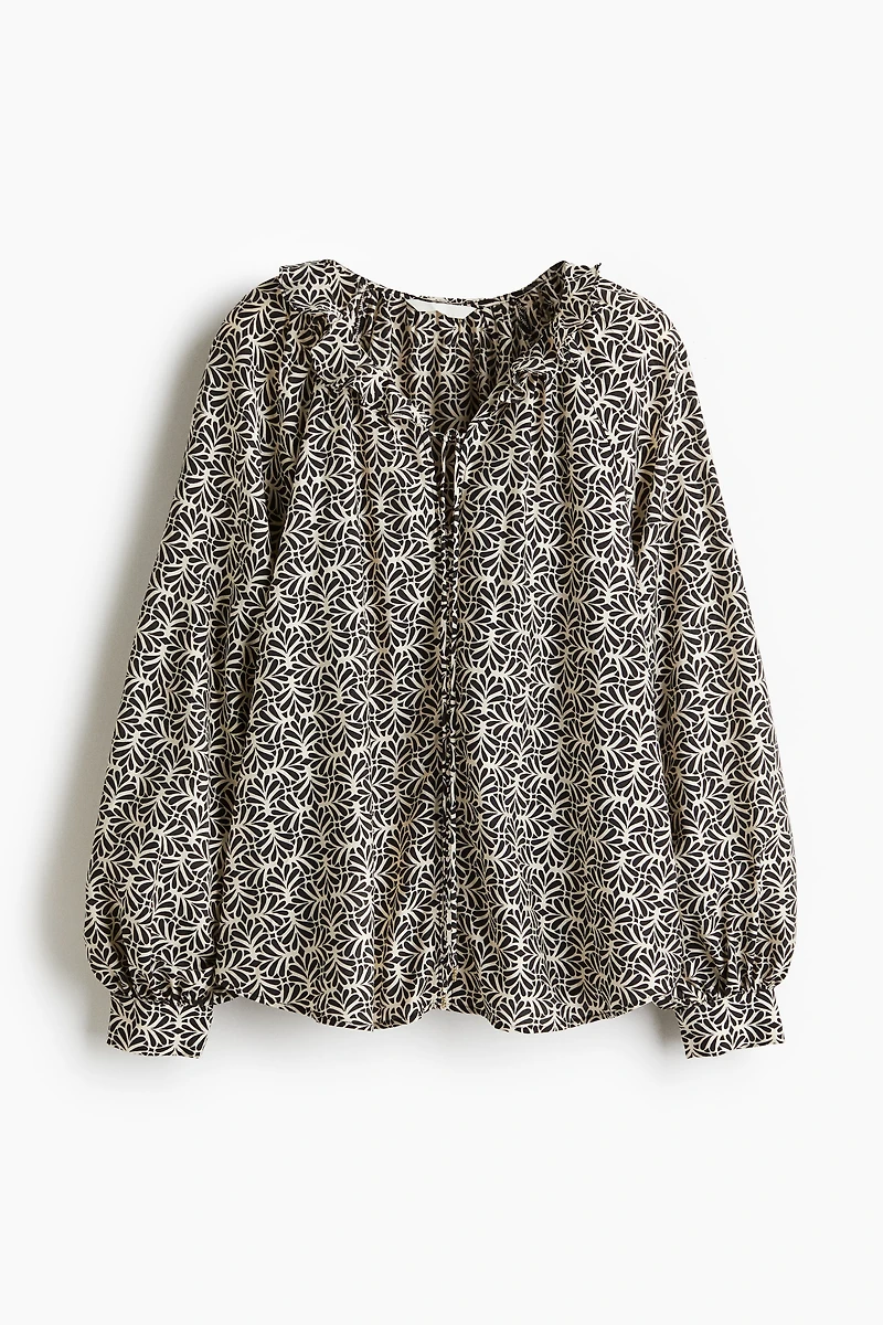 Ruffle-Collar Blouse