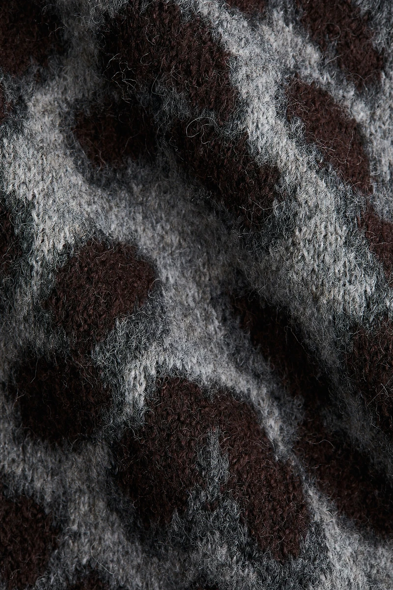 Chandail carré en tricot jacquard