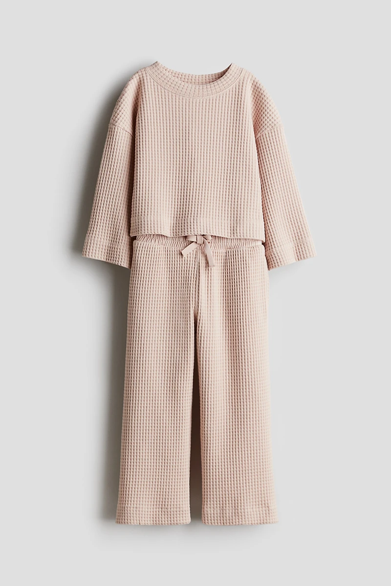 Ensemble 2 pièces en jersey gaufré
