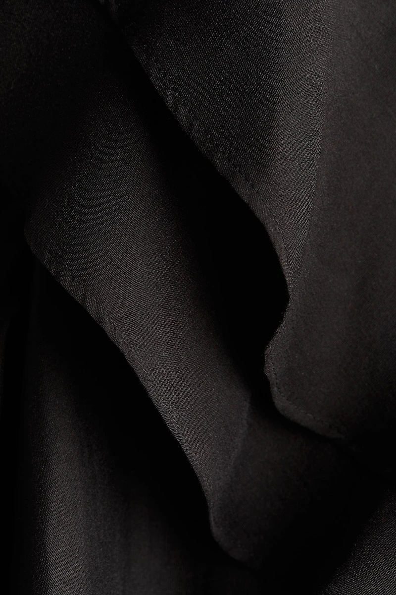 Flounce-trimmed Blouse