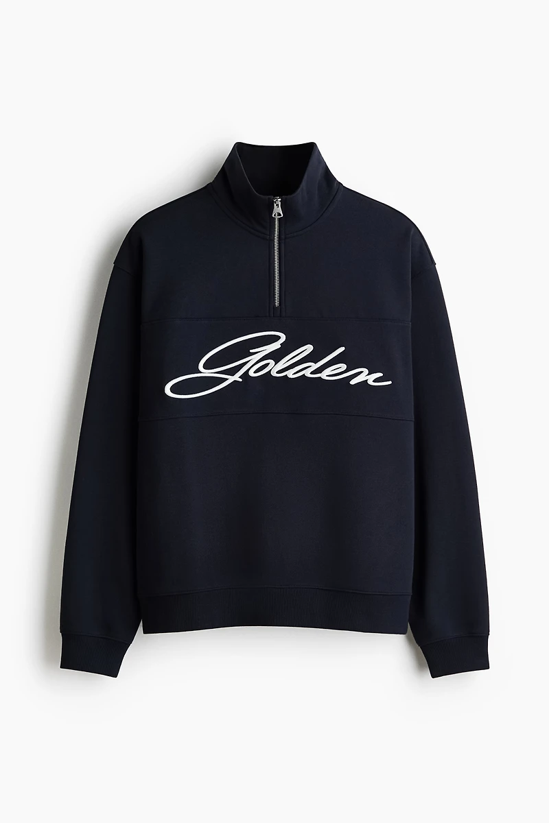 Relaxed-Fit Half-Zip Sweatshirt