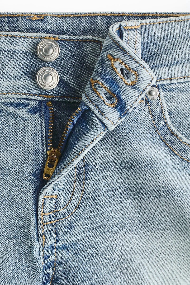 Low-Waist Mini Denim Shorts