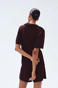 Knit Top with Collar