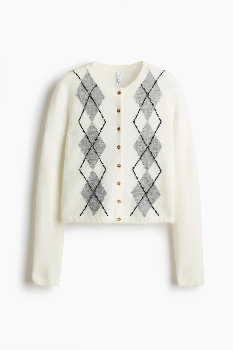 Jacquard-Knit Cardigan