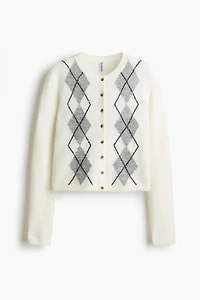 Jacquard-Knit Cardigan
