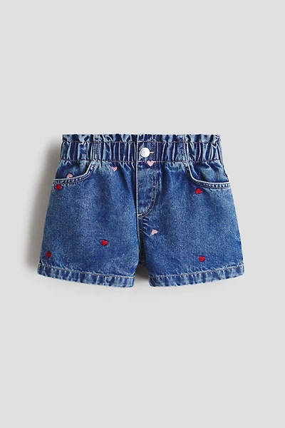 Embroidered-Detail Shorts