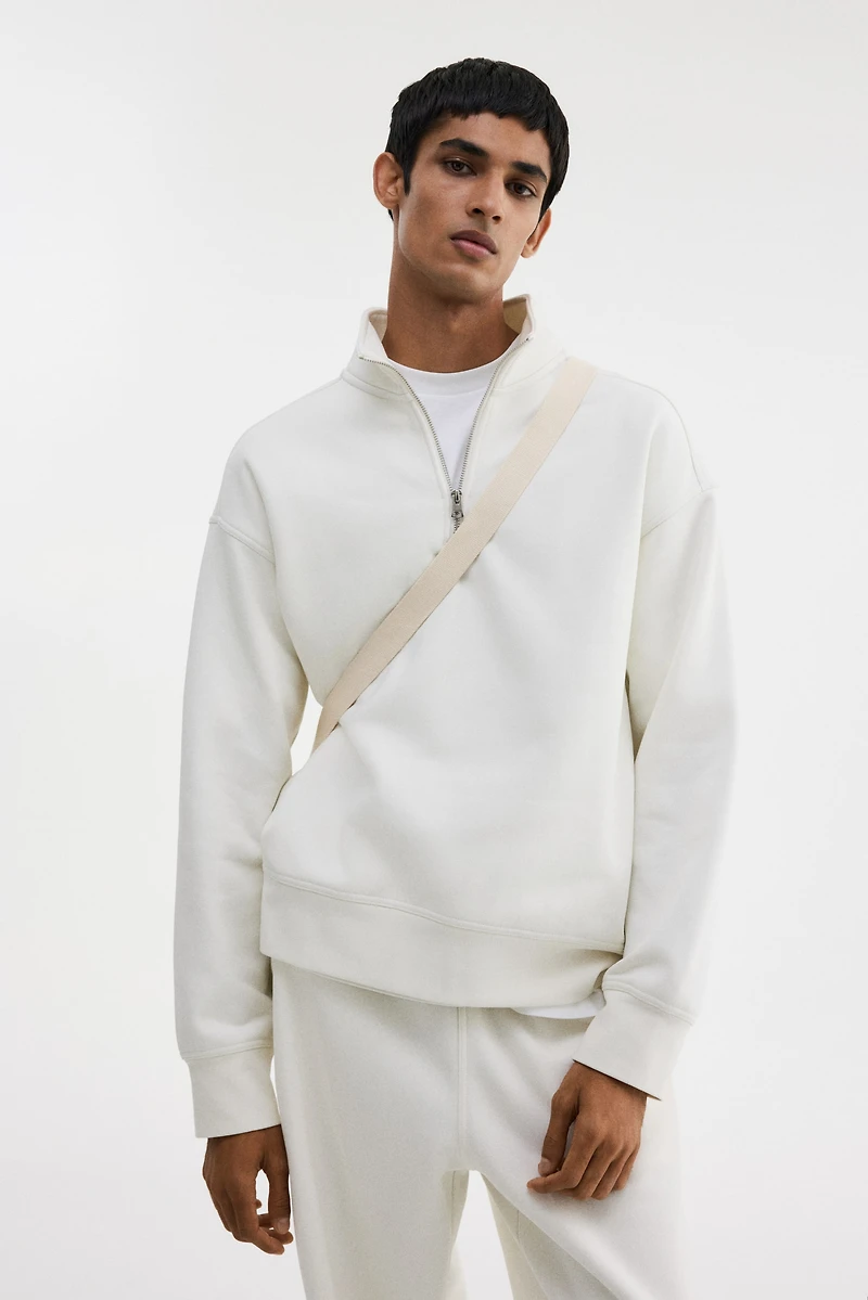 Loose Fit Half-Zip Sweatshirt