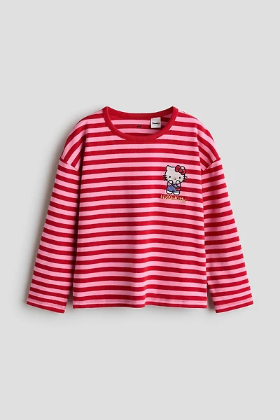 Long-Sleeved T-Shirt with Embroidered Motif