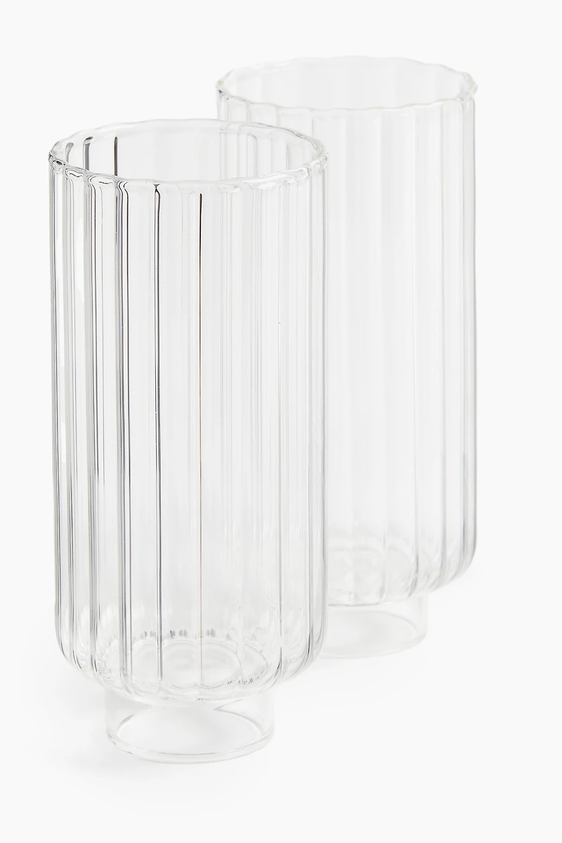 2-Pack Fluted Highball Glasses