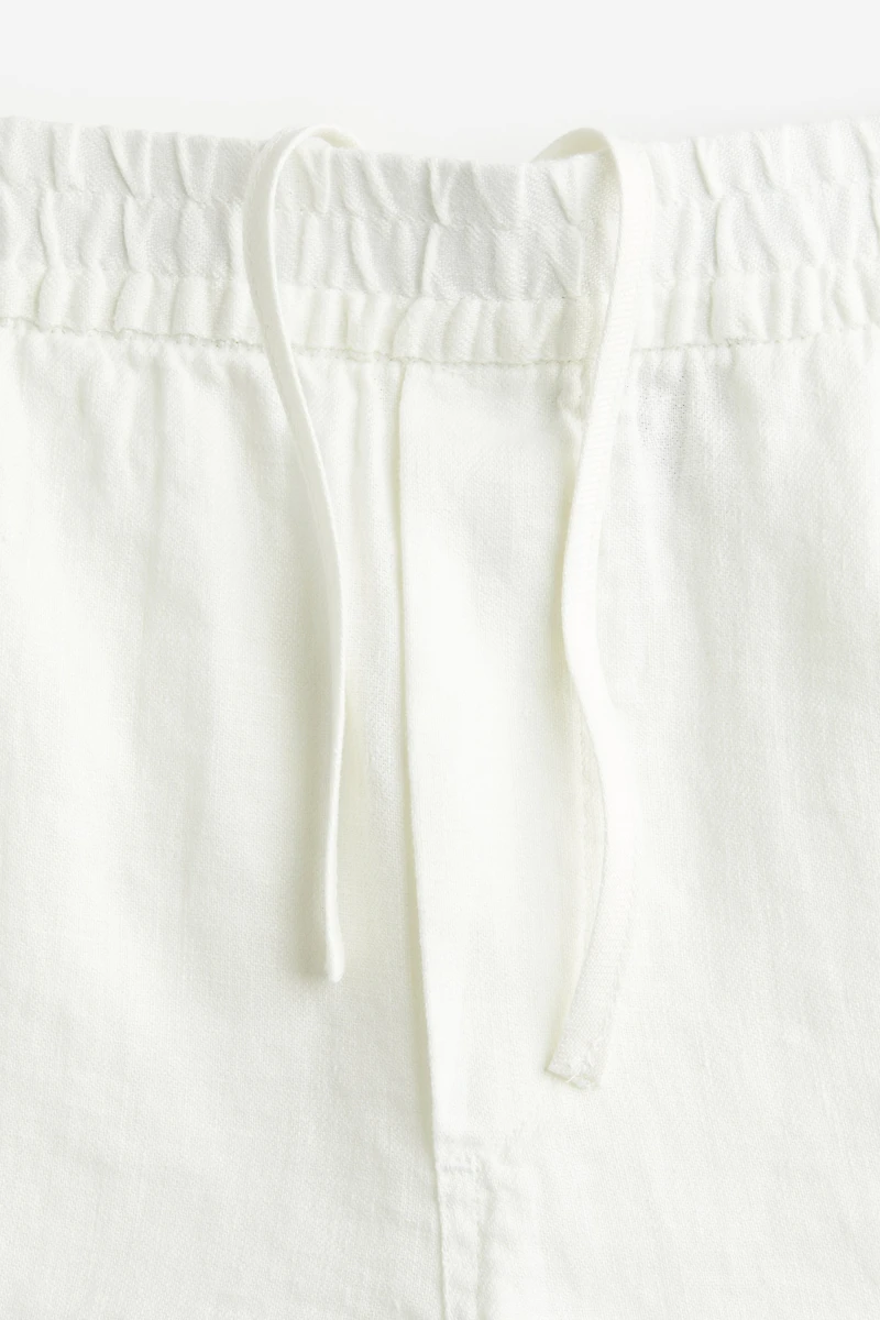 Regular Fit Linen Shorts