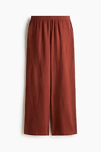 Straight-Leg Muslin Pants