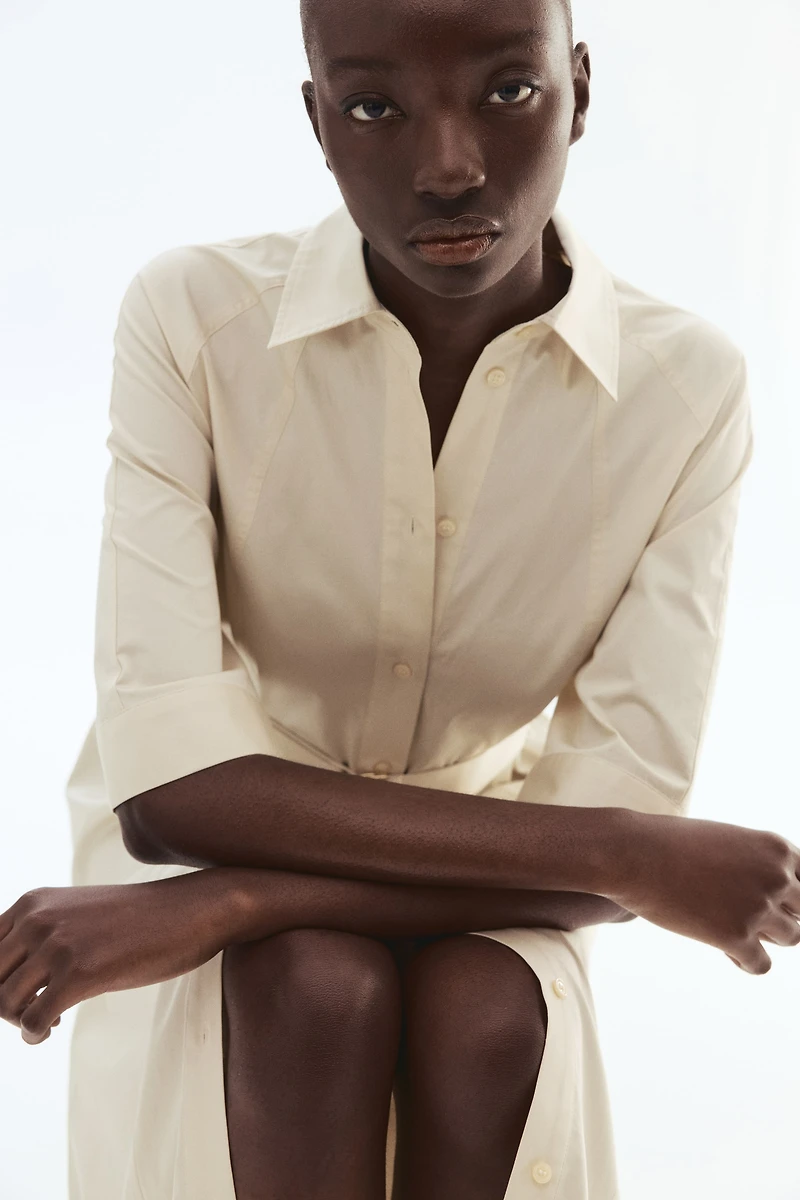 Cotton Poplin Shirt Dress
