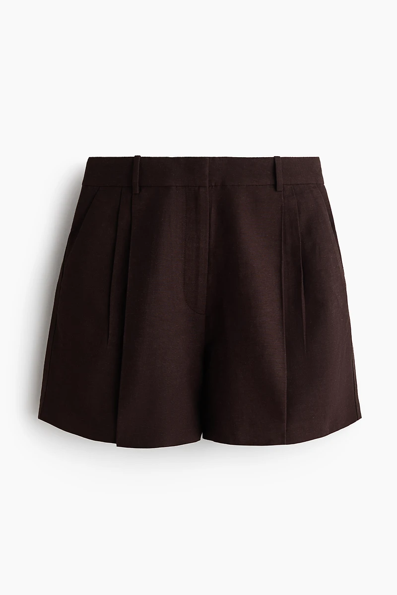 Dressy Linen-Blend Shorts
