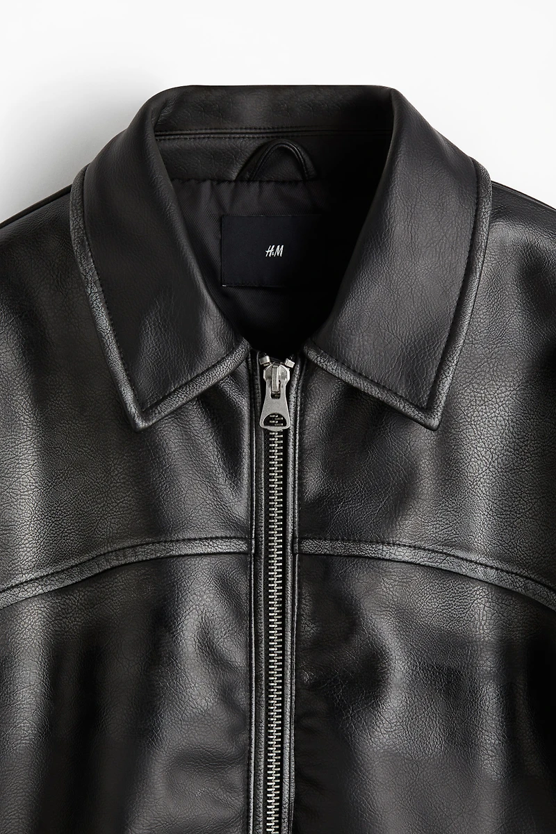 Veste classique en tissu enduit