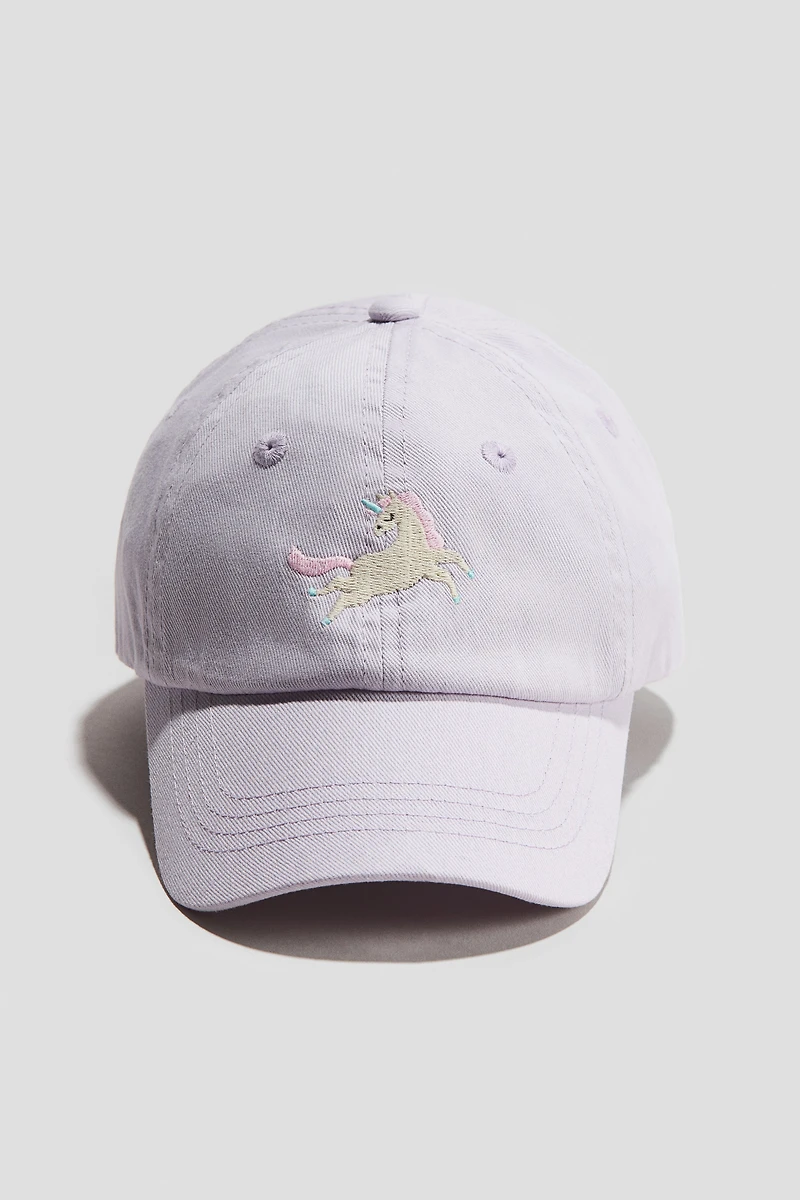 Cap with Embroidered Detail
