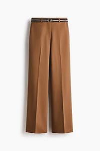 Belted Bootcut Pants