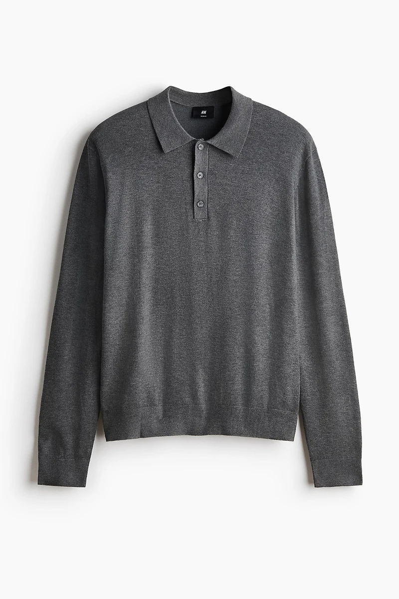 Regular-Fit Knit Polo Shirt